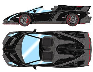Lamborghini Veneno Roadster 2015 Black (Diecast Car)