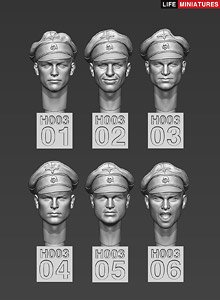 WW2 German Heads Set No.3 (Plastic model)
