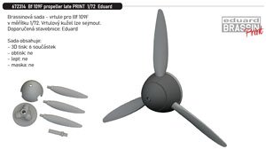 Bf109F 後期型プロペラ (エデュアルド用) (プラモデル)