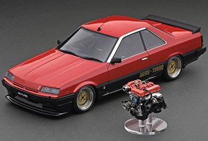 Nissan Skyline 2000 RS-X Turbo-C (R30) Red/Black With Engine (ミニカー)