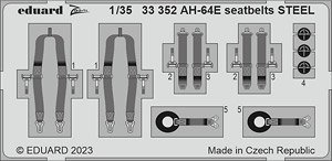 AH-64E Seatbelts Steel (for Takom) (Plastic model)