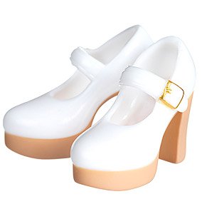 Heel Strap Shoes White (Fashion Doll)