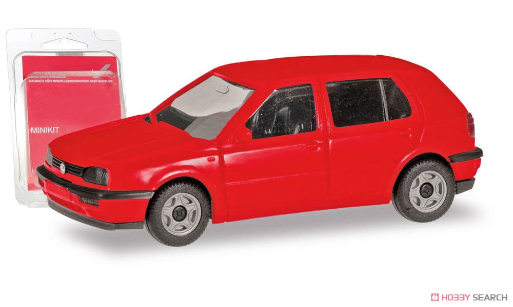 (HO) ミニキット フォルクスワーゲンゴルフIII ライトレッド [VW GOLF III] (鉄道模型) 商品画像1