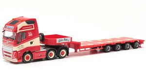 (HO) ボルボ FH 16 Gl. XL 2020 6x4 ローボーイセミトレーラー `Torben Rafn` [Volvo FH GL XL SZ] (鉄道模型)
