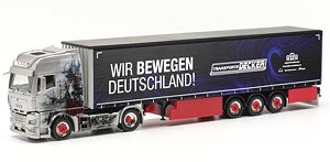 (HO) MAN TGX GX カーテンキャンバスセミトレーラー `Transporte Decker Duren / Wir bewegen Deutschland` (鉄道模型)
