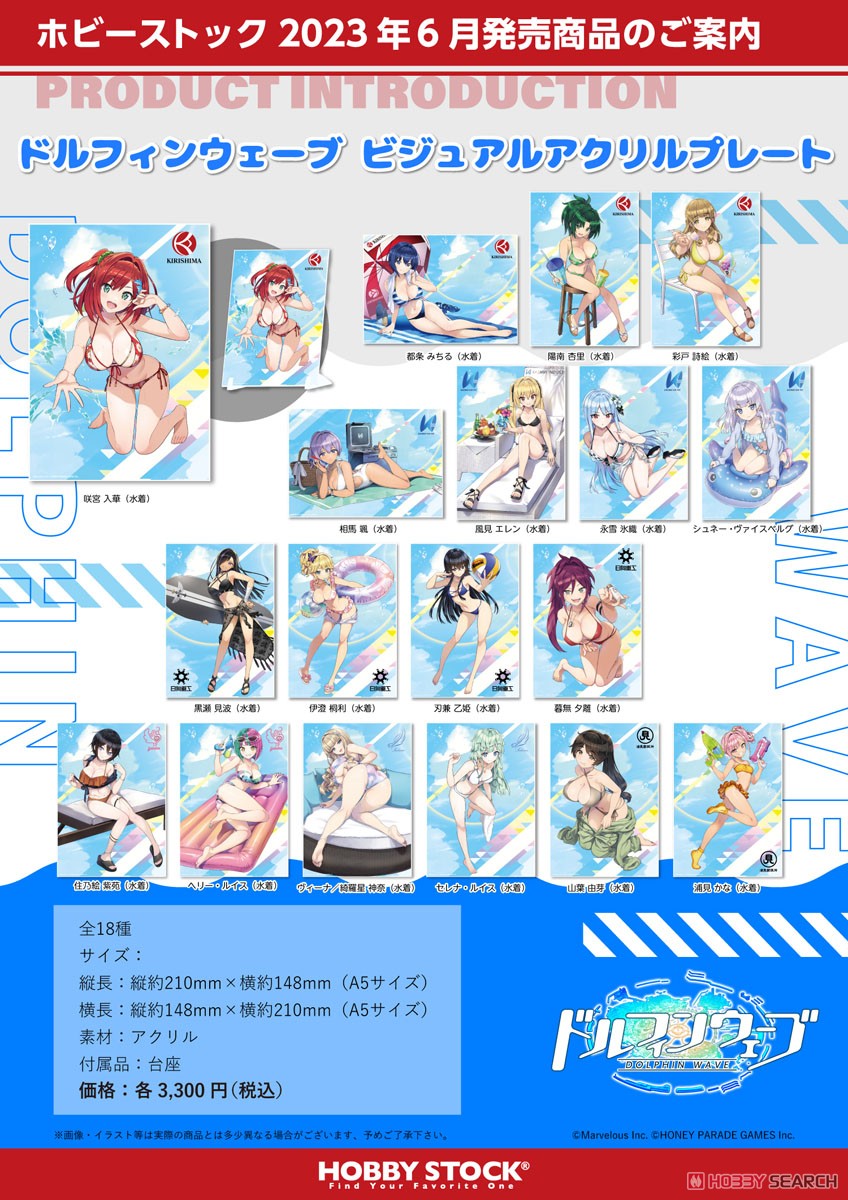 Dolphin Wave Visual Acrylic Plate Ellen Kazami (Swimwear) (Anime Toy) その他の画像1