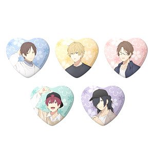 クールドジ男子 トレーディングキラキラハート缶バッジ (5個セット) (キャラクターグッズ)