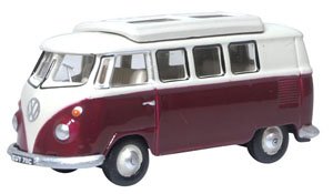 (OO) VW T1 Camper Titanium Red / Beige Gray (Model Train)
