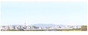 パノラマシリーズ No.n14 近郊都市 type3 (背景画) (鉄道模型)