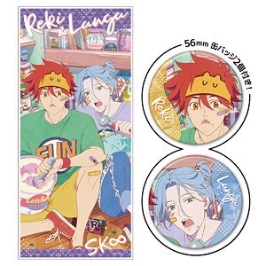SK∞ エスケーエイト 缶バッジ付キャラクター大判タオル[暦&ランガ] (キャラクターグッズ)