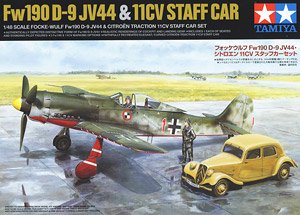 Focke-Wulf Fw190 D-9 Jv44 & Citroen Traction 11CV Staff Car Set (Plastic model)
