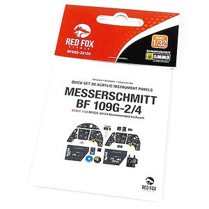 Bf109G-2/G-4 Quick Set 3D Acrylic Instrument Panel (for Revell) (Plastic model)