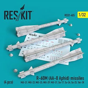 R-60M (AA-8 Aphid) Missiles (4 Pices) (Plastic model)
