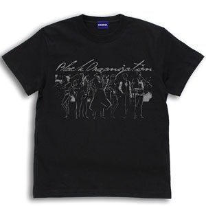 Detective Conan Black Organization Silhouette T-Shirt Black L (Anime Toy)