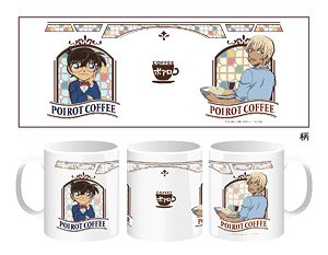 Detective Conan Cafe Poirot Series Mug Cup (2023) B Conan & Amuro (Anime Toy)