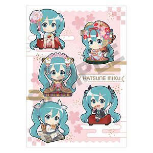 初音ミク シングルクリアファイル ミニキャラ ピンク はんなり京都 (キャラクターグッズ)