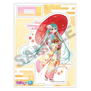 Hatsune Miku Acrylic Stand Japanese Clothes Walk Hannnari Kyoto (Anime Toy)
