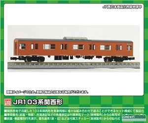 JR 103系 関西形 サハ103 (ユニット窓・オレンジ) 1両キット (塗装済みキット) (鉄道模型)