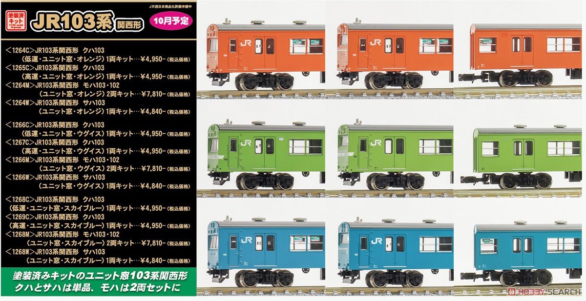 J.R. Series 103 Kansai Type SAHA103 (Unit Window, Olive Green) One Car Kit (Pre-Colored Kit) (Model Train) その他の画像1