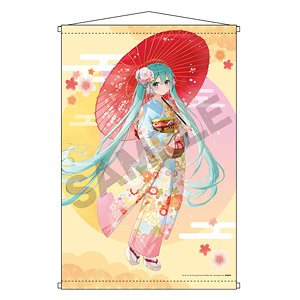 Hatsune Miku B2 Tapestry Japanese Clothes Walk Hannnari Kyoto (Anime Toy)