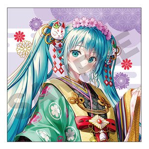 Hatsune Miku Cushion Cover Twelve-layered Ceremonial Kimono Hannnari Kyoto (Anime Toy)