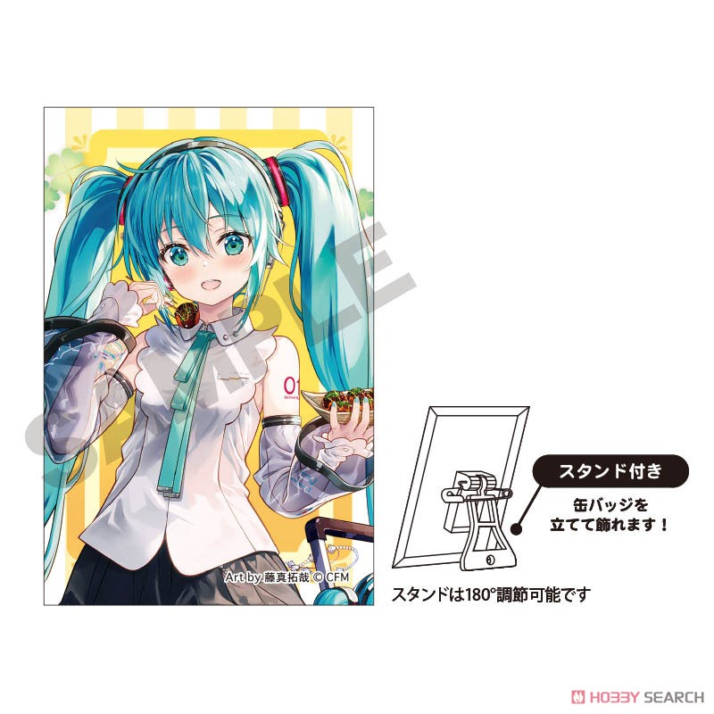 初音ミク アート缶バッジ たこやき 関西エンジョイ (キャラクターグッズ) 商品画像1