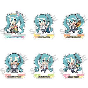 Hatsune Miku Trading Mini Acrylic Stand Mini Chara Kansai Enjoy (Set of 6) (Anime Toy)