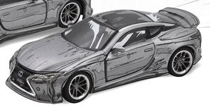LB LC500 Silver Manga (ミニカー)