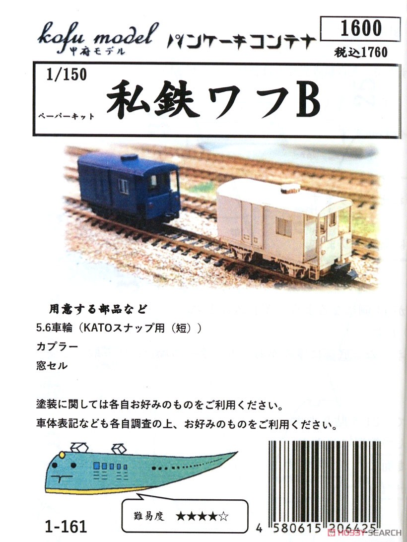 Private Railway WAFU B Paper Kit (Unassembled Kit) (Model Train) Package1