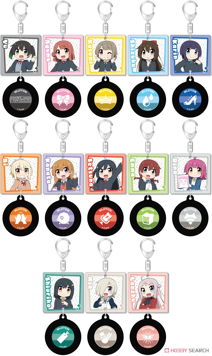 にじよん あにめーしょん ジャケット風レコードキーホルダー 中須かすみ (キャラクターグッズ) その他の画像1