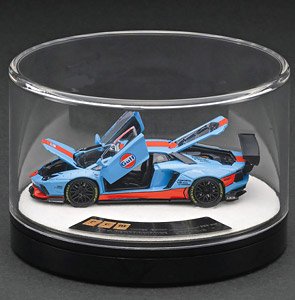 LB LP 700 Light Blue/Orange - Rotating display (Diecast Car)