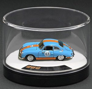 Porsche 356 Light Blue/Orange - Rotating display ※回転台座バージョン (ミニカー)