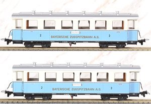 H43103 (HOナロー) Bayerische Zugspitzbahn (バイエルン・ツークシュピッツバーン) 2両増結セット (増結・2両セット) ★外国形モデル (鉄道模型)
