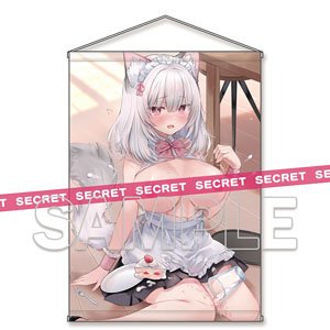 電撃萌王 rucaco描き下ろし ドジっ子猫耳ウェイトレスちゃん魅惑のはちきれ▼X-RATEDタペストリー (キャラクターグッズ)