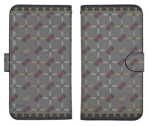 Gin Tama. Shinsengumi Repeating Pattern Notebook Type Smart Phone Case 138 (Anime Toy)