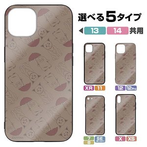 Gin Tama. Sadaharu & Elizabeth Repeating Pattern Tempered Glass iPhone Case [for 12/12Pro] (Anime Toy)