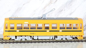 1/80(HO) Toden Arakawa Line Series Non-Air Conditionered Car Yellow #7001 Redy-to-run (Pre-colored Completed) (Model Train)