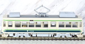 16番(HO) 都電荒川線 7000系 冷房車白緑色 7008 動力付完成品 (塗装済み完成品) (鉄道模型)