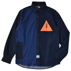 Laid-Back Camp Tent Pocket Denim Shirt XL (Anime Toy)