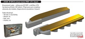 Bf109F/G Exhaust Stacks (for Eduard) (Plastic model)