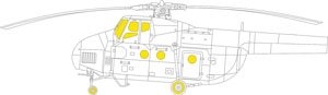 Mi-4A 「Tフェース」両面塗装マスクシール (トランぺッター用) (プラモデル)
