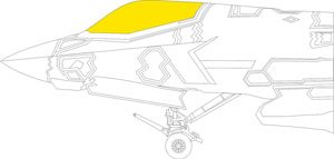 F-35A 「Tフェース」両面塗装マスクシール (トランぺッター用) (プラモデル)