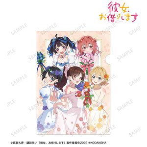 TVアニメ『彼女、お借りします』 描き下ろしイラスト 集合 花びらドレスver. クリアファイル (キャラクターグッズ)