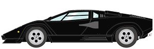 Lamborghini Countach LP5000 QV 1988 ブラック (ミニカー)