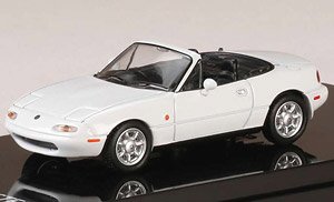 ユーノス ロードスター (NA6CE) / トノカバー付 クリスタルホワイト (ミニカー)