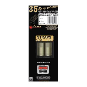 布製ストラップ (オリーブグリーン) (長さ30mm、12本入り) (プラモデル)