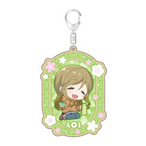 Laid-Back Camp Big Wood Key Ring Aoi Inuyama (Anime Toy)