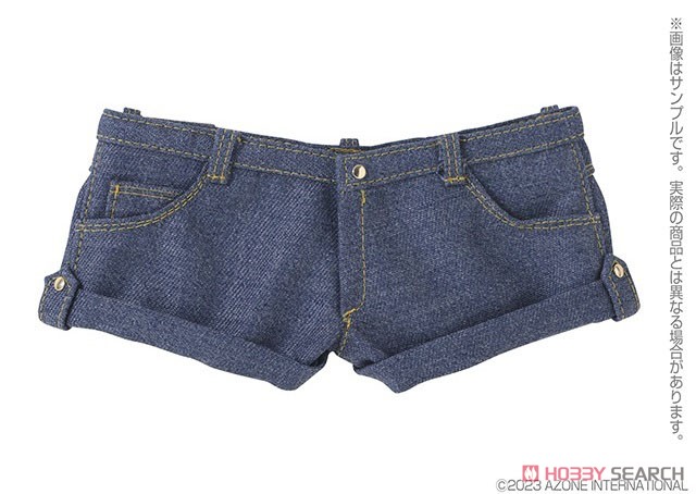 AZO2 Denim Hot Pants (Indigo) (Fashion Doll) Item picture1