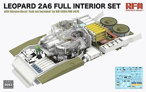 Leopard 2A6 Full Interior Set w/Ukraine Decal (for RFM5065 & RFM5076) (Plastic model)