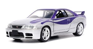 F&F 1995 Nissan Skyline GT-R (R33) (Silver) (Diecast Car)